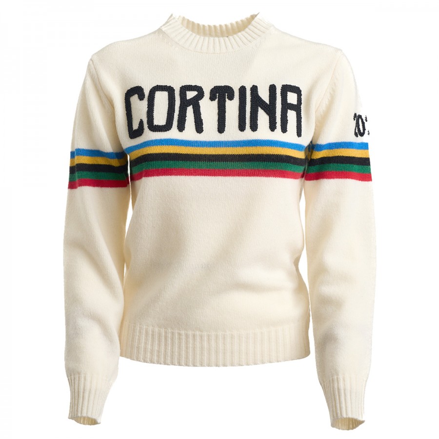 maglione olimpiadi cortina originale bianco