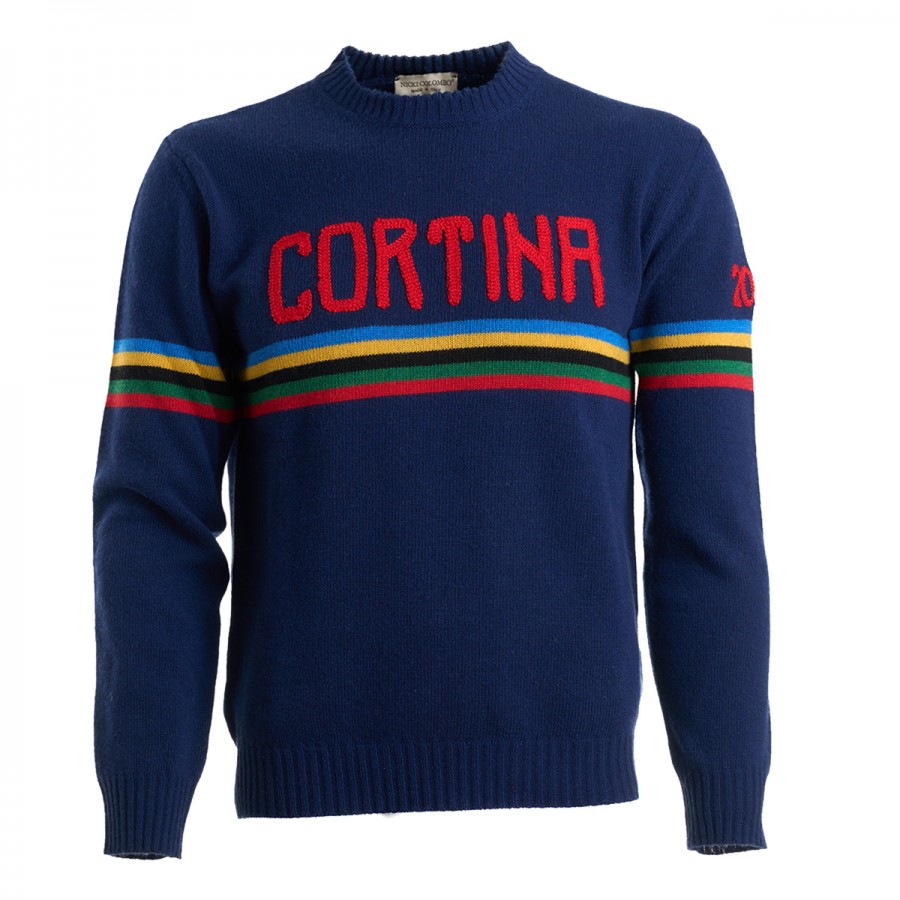 maglione olimpiadi cortina originale blu