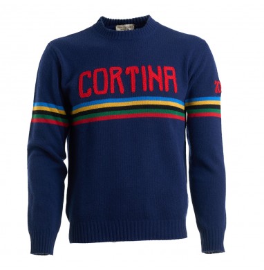 maglione olimpiadi cortina originale blu