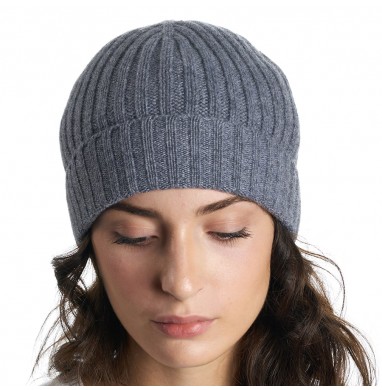 Hat GOLD Dark grey cashmere